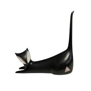 1950’s Royal Dux Porcelain Cat by Modernist Jaroslav Jezek 7”